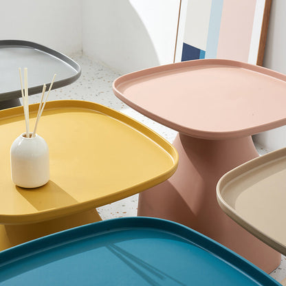 Modern Minimalist Square PP Coffee Table 1-Tier For Living Room