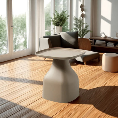 Modern Minimalist Square PP Coffee Table 1-Tier For Living Room