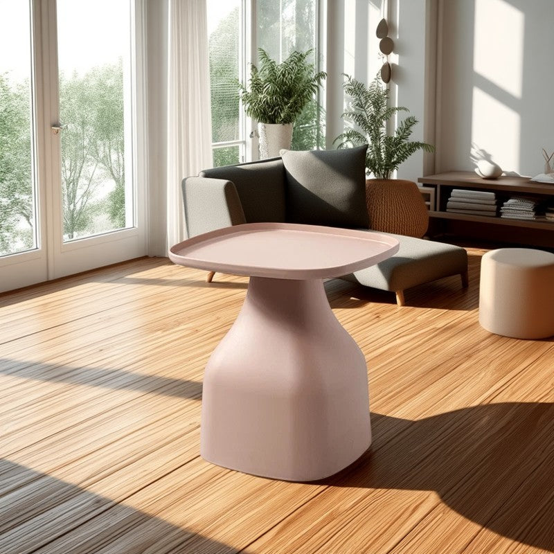 Modern Minimalist Square PP Coffee Table 1-Tier For Living Room