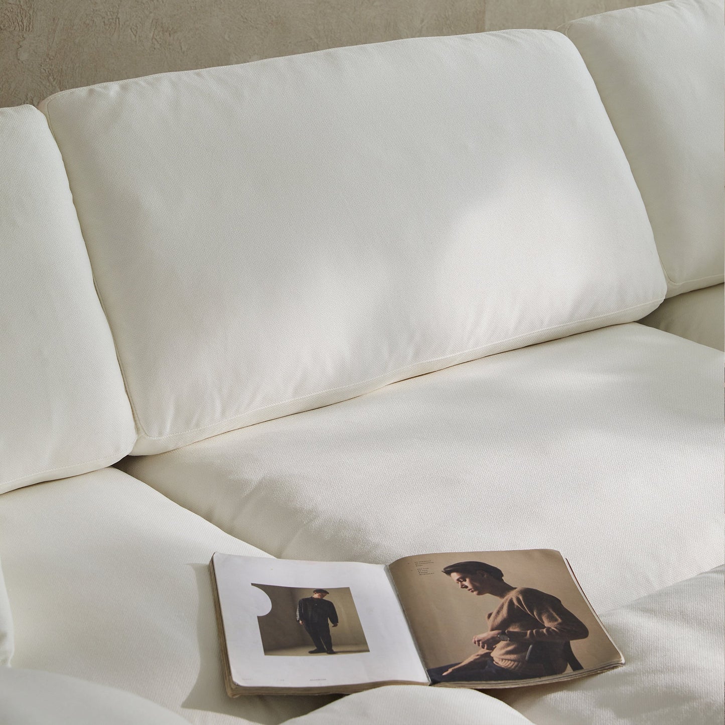 Lunna Modular L-Shaped and Ottoman Sofawhite / 160 inch l-shaped & ottoman