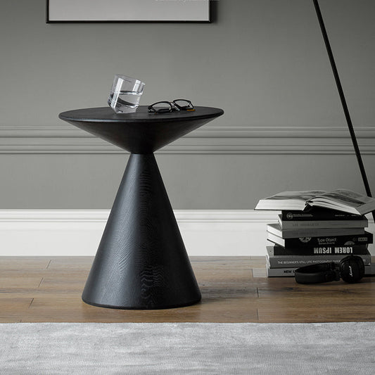 Raven Cone Shaped Oak Side Table