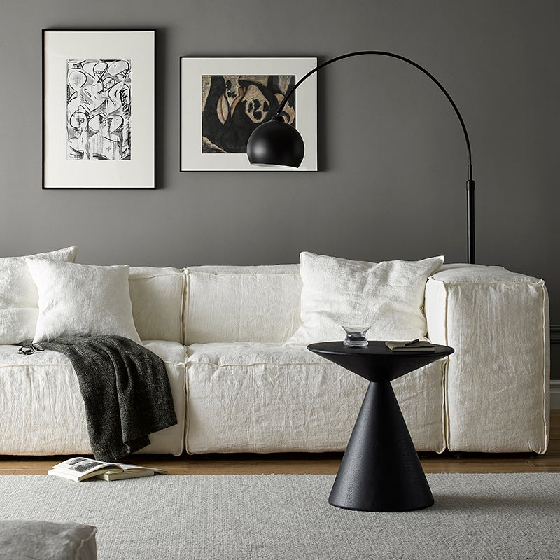 Raven Cone Shaped Oak Side Table
