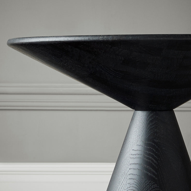 Raven Cone Shaped Oak Side Table