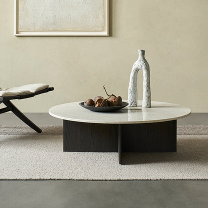 Origami Round Coffee Table Set-Black