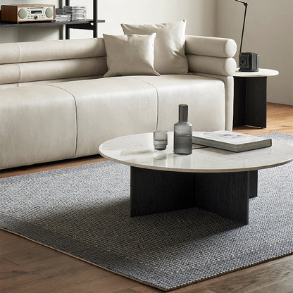 Origami Round Coffee Table Set-Black
