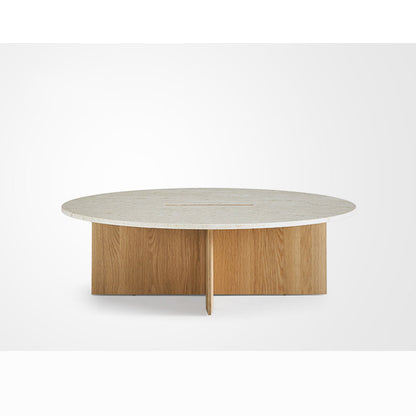Origami Round Coffee Table Set-Natural