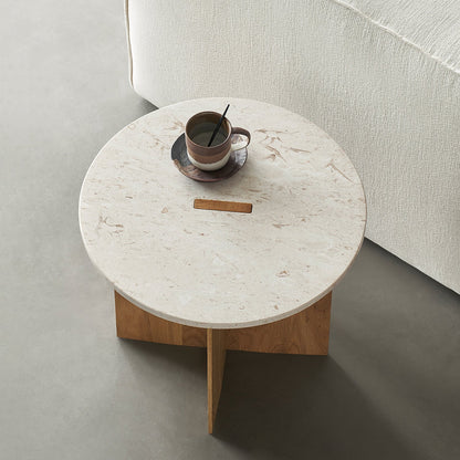 Origami Round Coffee Table Set-Natural