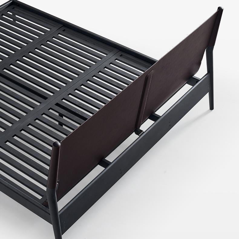 Truffle Cream Leather Bed-Beige