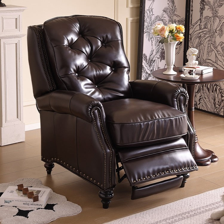 American Leather Tiger Chair Small Apartment Living Room Single Sofa Nordic Pastoral High-Back Leisure Chair Sofa Chair