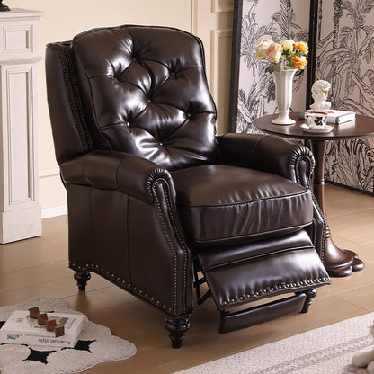 American Leather Tiger Chair Small Apartment Living Room Single Sofa Nordic Pastoral High-Back Leisure Chair Sofa Chair