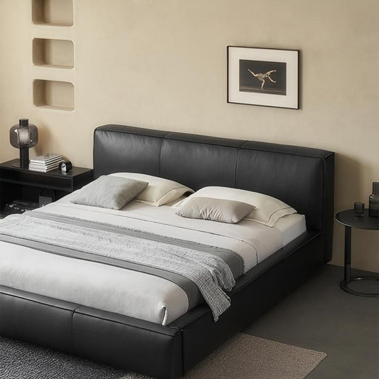 Cinnamon Leather Bed-Black