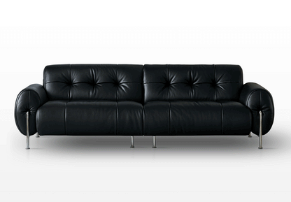 Banning Vintage Leather Sofa-Black
