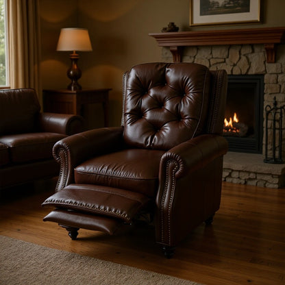 American Leather Tiger Chair Small Apartment Living Room Single Sofa Nordic Pastoral High-Back Leisure Chair Sofa Chair