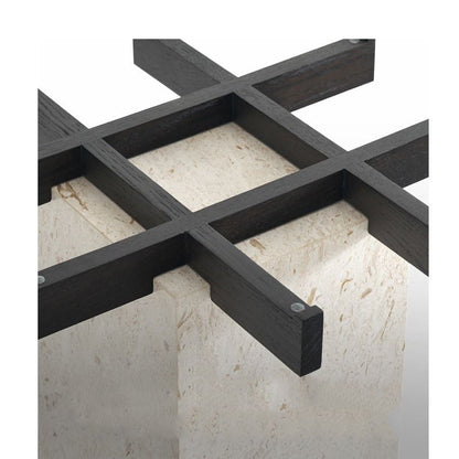 Aurum Glass Marble Side Table-Black