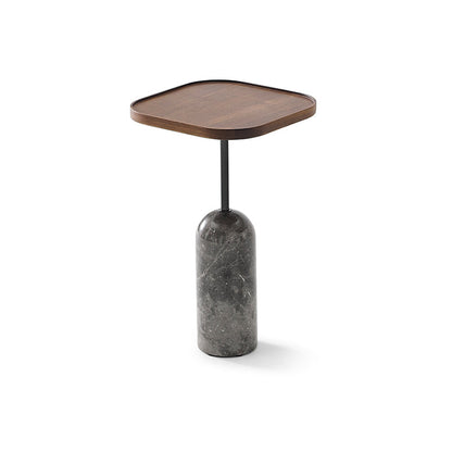Nowra Marble Side Table-22.8"