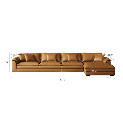 Sandwich Genuine Leather Sofa