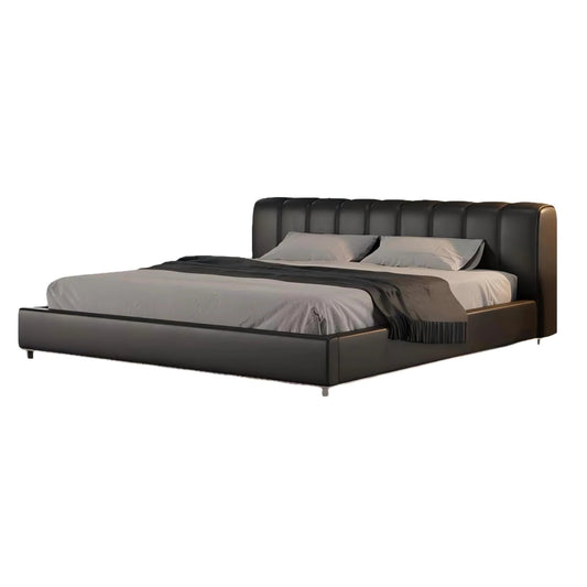 Bitter Chocolate Leather Bed