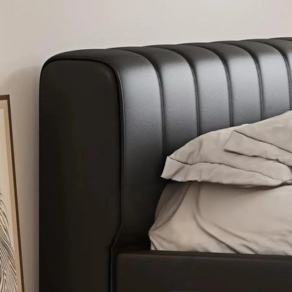 Bitter Chocolate Leather Bed