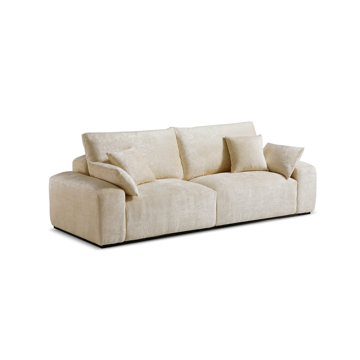 The Empress Beige Sofa-Beige-90.6″