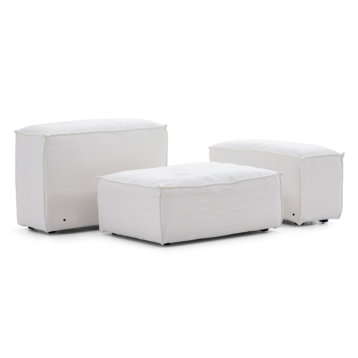 Freedom Modular White Accent Armchair-White