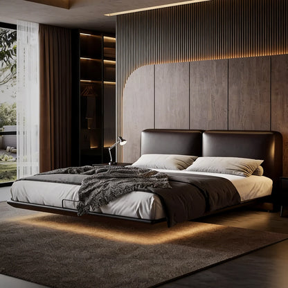 Domus Leather Floating Bed