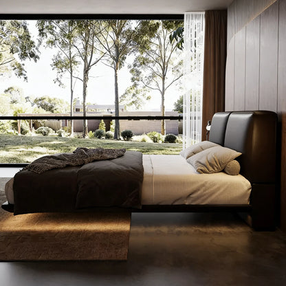 Domus Leather Floating Bed