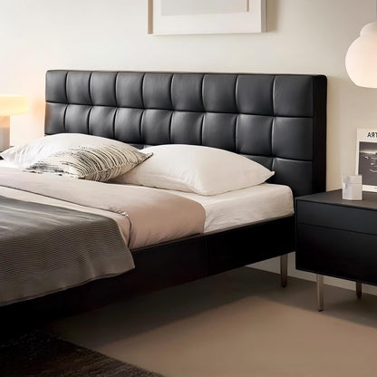 Mocha Slice Leather Bed-Black