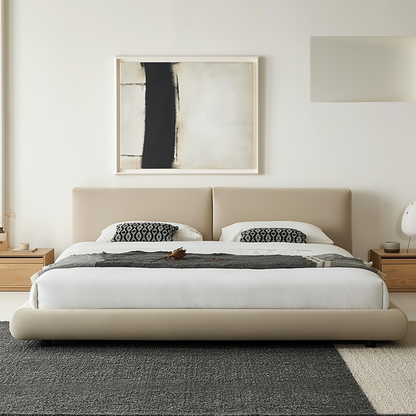Donut Nap Fabric Bed-Khaki