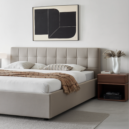 Sugar Cube Fabric Bed-Gray