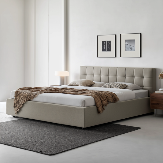 Sugar Cube Fabric Bed-Gray