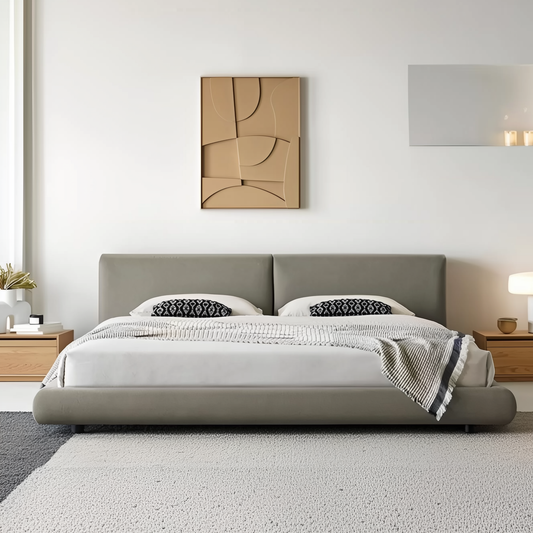 Donut Nap Fabric Bed-Gray