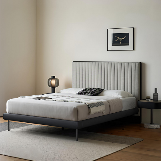 Muffin Edge Fabric Bed-Black