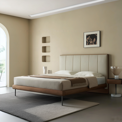 Muffin Edge Leather Bed-Brown