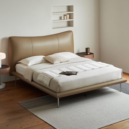 Choco Swirl Leather Bed-Black