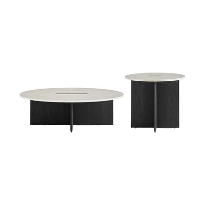 Origami Round Coffee Table Set-Black
